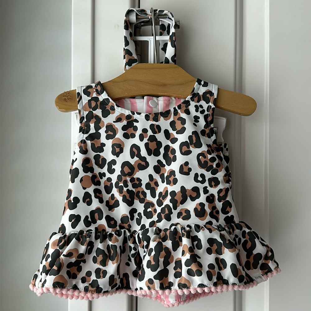 Mud Pie Leopard Print Kids Swim Set